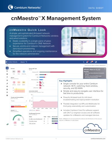 cnMaestro&trade; X Management System