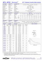 A.C. 3-phase Inverter duty motors MTES-11