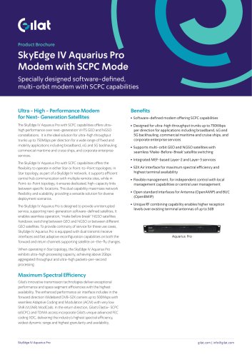 All Gilat Satellite Networks catalogs and technical brochures