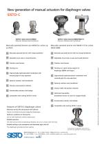 New generation of manual actuators for diaphragm valves SISTO-C-2