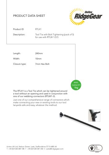 Tool Tie with Bolt Tightening