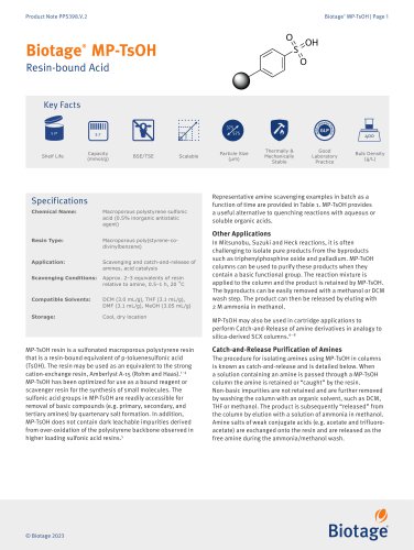 Biotage® MP-TsOH - BIOTAGE - PDF Catalogs | Technical Documentation ...