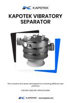 Vibratory Separator for wet applications - 1