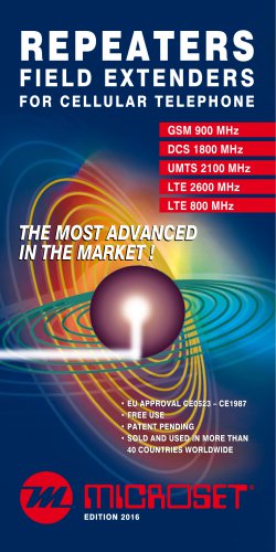 REPEATERS FIELD EXTENDERS FOR CELLULAR TELEPHONE