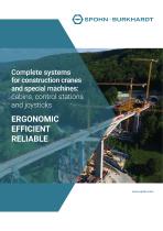 Complete systems for construction cranes  and special machines