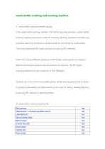 waste bottle washing recycling machine-1