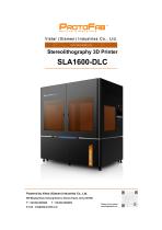 ProtoFab 3D printer SLA 1600 DLC specification - 1