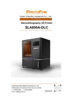 ProtoFab 3D printer SLA 600A DLC specification - 1