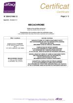 Certificat MECACHROME-3