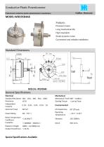 ANGULAR DISPLACEMENT SENSOR / POTENTIOMETER / HIGH-RESOLUTION / PRECISION-WDD35D4A8 - 1