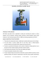 DIN BELLOW SEALED GLOBE VALVE - 2