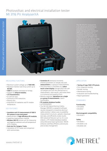 MI 3116 PV AnalyserXA