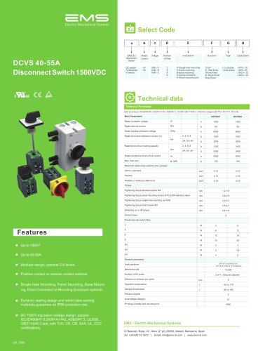 DC SWITCH DCVS 40-55A