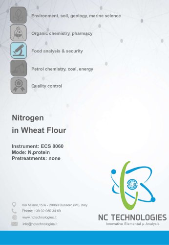 Application Note: Nitrogen in Wheat Flour