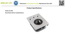 DS-36B Panel Mount Trackball data sheet - 1