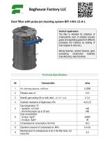Dust filter with pulse-jet cleaning system BFF-I-М1-12-А-L-1
