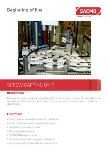 Screw capping unit