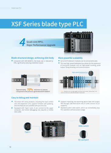 XINJE XSF & PLCopen Standard Controller Catalog