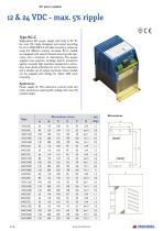 12 & 24 VDC - max. 5% ripple - 1