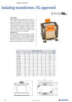 Isolating transformer, UL-approved - 1