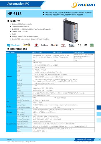 NP-6113 Series Datasheet
