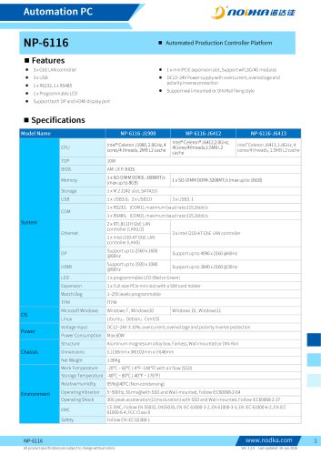 NP-6116 Datasheet