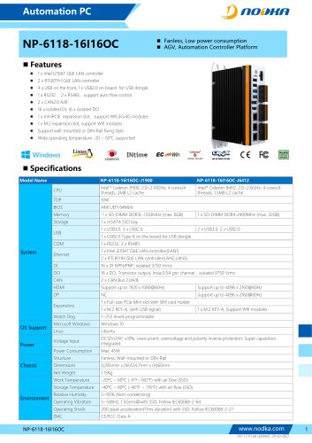 NP-6118 Datasheet