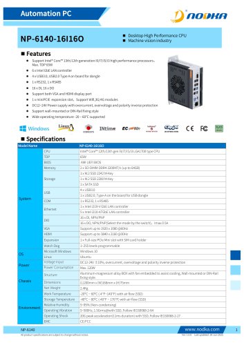 NP-6140 Series Datasheet