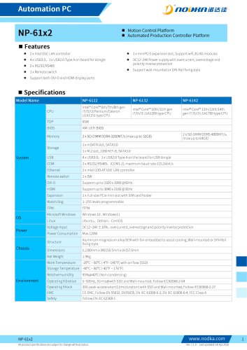 NP-61X2 Series Datasheet