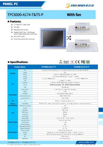 TPC6000-AX4 Series Datasheet