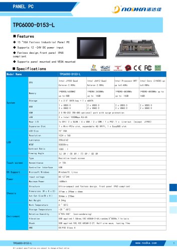 TPC6000-DX3 Series Datasheet
