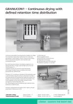 GRANUCON - Continuous drying with defined retention time distribution - 2