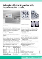 Laboratory Mixing Granulator with interchangeable vessels - 2