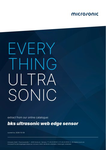 bks ultrasonic edge sensors