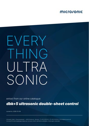 dbk+5 ultrasonic double sheet control