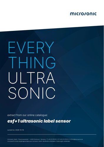 esf+1 ultrasonic label sensor