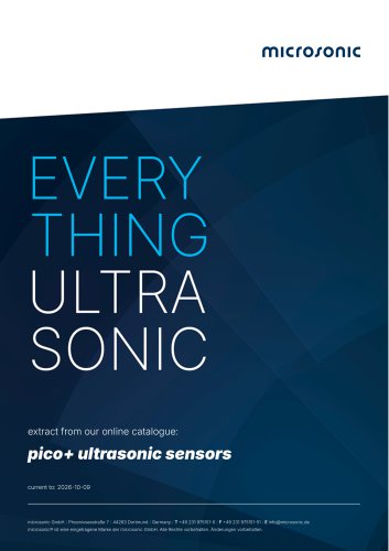 pico+ ultrasonic sensors
