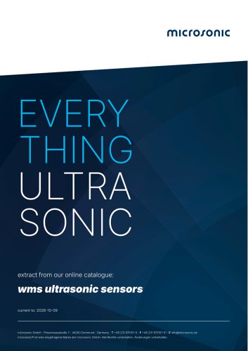 wms ultrasonic distance sensors