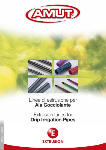 EXTRUSION LINES FOR DRIP IRRIGATION PIPES