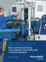 Roll covering machinery, strip winding, Covermatic and crosshead systems - 1