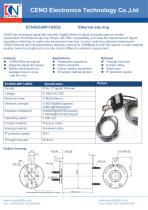 CENO 1Gbps Ethernet slip ring with hole 25mm ECN025-08P1-02EG - 1