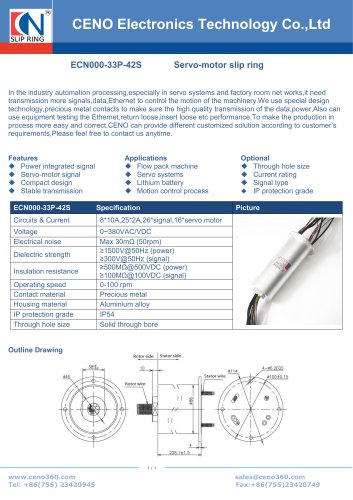 CENO Slip ring with servo motor signal ECN000-33P-42S