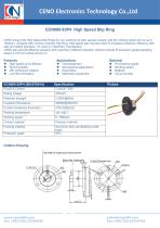 CENO Solid slip ring with high speed 1500rpm ECN000-03P4-1