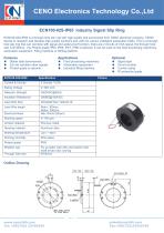 CENO waterproof slip ring assembly with 100mm bore ECN100-02S-IP65-1