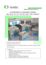 Compact Ultrasonic Cleaning Tanks Series "MU" - 1