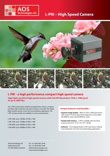 L-PRI – High Speed Camera