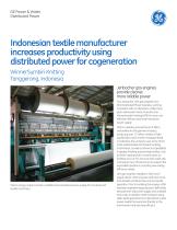 Indonesian textile manufacturer increases productivity using distributed power for cogeneration-1