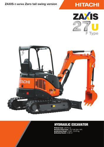 ZX27U-3F - HITACHI Construction Machinery - PDF Catalogs 