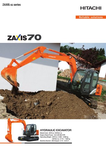 ZX70-5G - HITACHI Construction Machinery - PDF Catalogs 