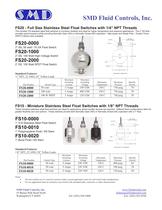 FS20 - Full Size Stainless Steel Float Switches with 1/4” NPT Threads-1